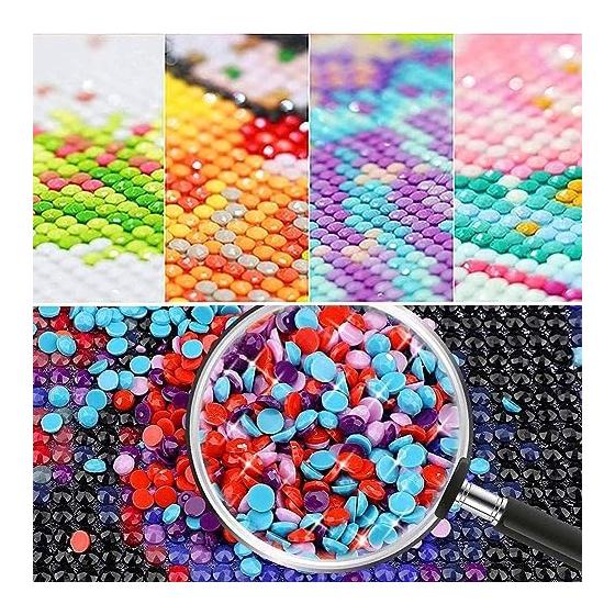 2 Pieces Diamond Art Kit 5D Diamond Painting Moon Handmade Painting Craft Kit Full Paste Type DIY Beginner Adult Children 30x40cm