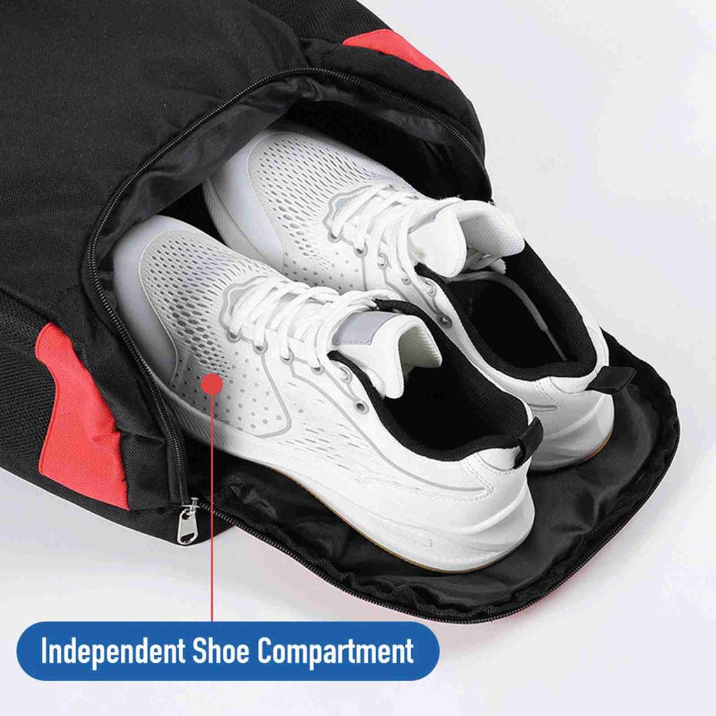 Large Capacity Tennis Backpack Breathable Badminton Backpack with Shoe Compartment