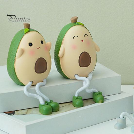 1 par Resin Djurfigurer Bordsdekor Djurstatyer med långa ben Tecknad Avokado Djurprydnader för balkong Vardagsrum Kontor