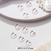 20 Stück Harz Klar Pfirsichherz Nagelzubehör Kreuz Flache Rückseite Nägel Nagelkunst Schmuck 3D Nagelbedarf Für DIY Maniküre Dekorationen