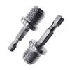 2 Pieces 1/4 M14 Hexagon Connecting Rod Adapter Drill Chuck Anti-rust Stainless Steel Polishing Disc Drilling Parts
