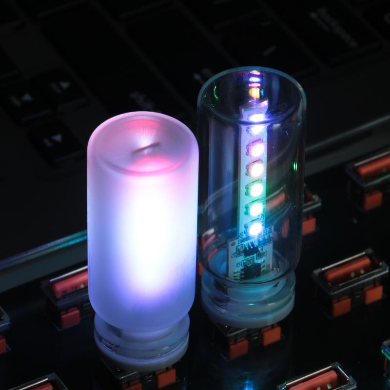 1Pcs Bedside Laptop Bedroom Car Usb Led Night Light Bulb Dimmable Multicolored Frosted Glass Cover Touch Sensor Reading Lighting