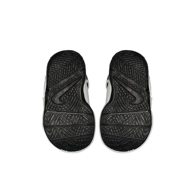 Nike Team Hustle D 8 JDI Slip Resistant Cushioning Abrasion Resistant Mid Top Toddler Shoes Black White AQ9978-100