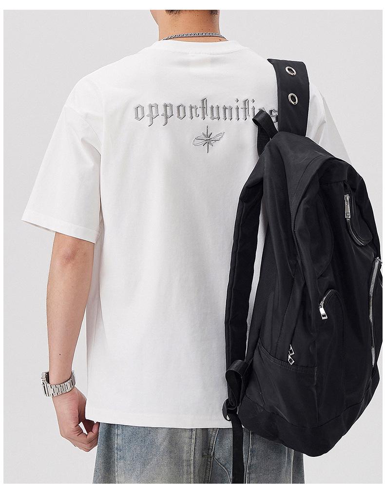 Men's Trendy Summer Short-Sleeved Embroidered T-Shirt