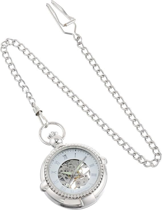 Charles Hubert, Paris Men's Pocket Watch, Mechanical Hand-Wound with Photo Frame, 3847