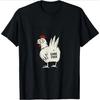 Summer Round Neck Funny Chicken Pattern T-shirts Fashionable Casual Pure Cotton Short Sleeved Men's T-shirts
