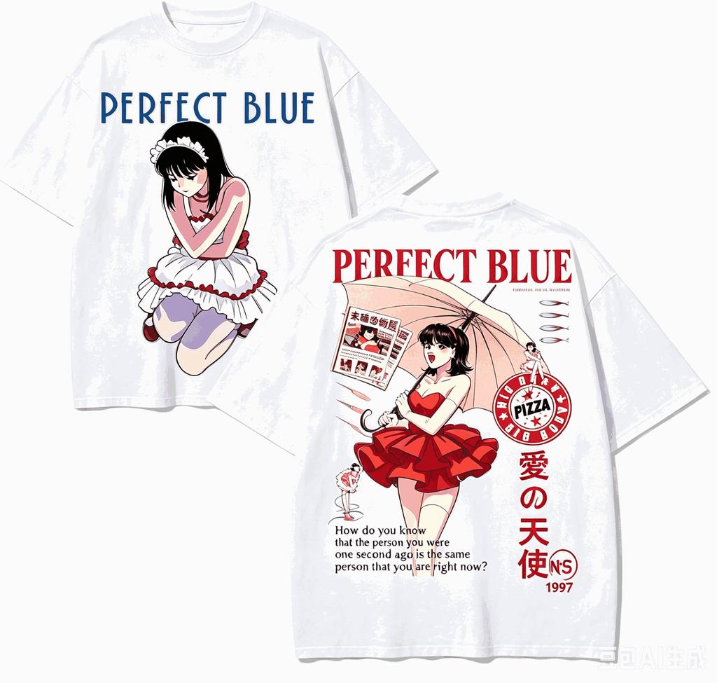 Perfect Blue Anime Lover TShirt Harajuku Cotton NewModel High Street Retro Fashion Oversized Unisex Hot Product Hot Product
