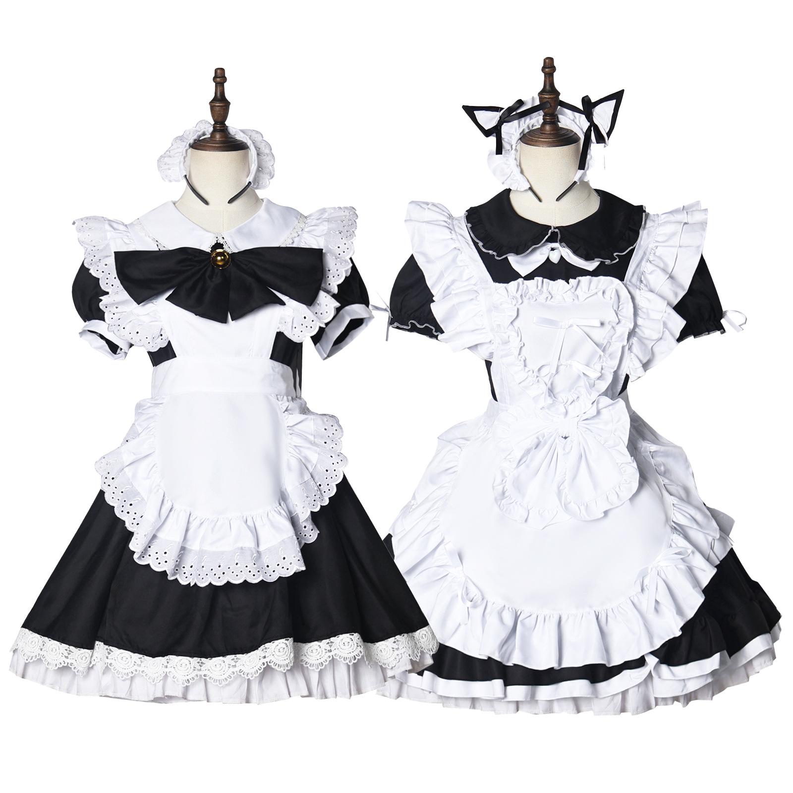 

Cute Lolita Bunny Maid Cosplay Dress - Black & White XXL