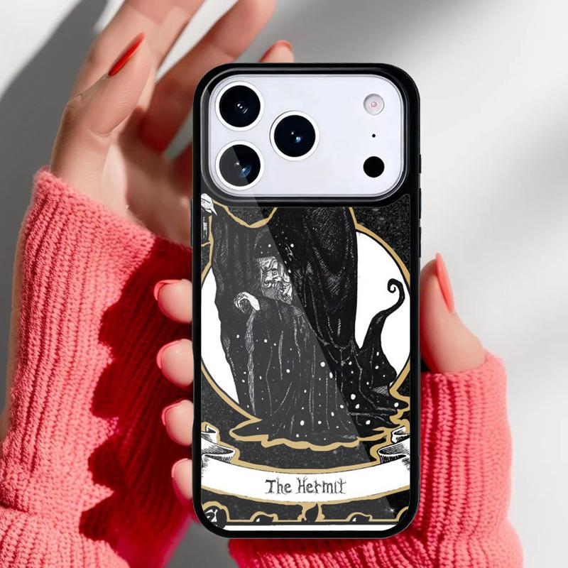 The Hermit Tarot Card Witchcraft Phone Case for iPhone 17 Air 16e 15 14 13 Pro Max Back Cover for 12 11 Pro Coque