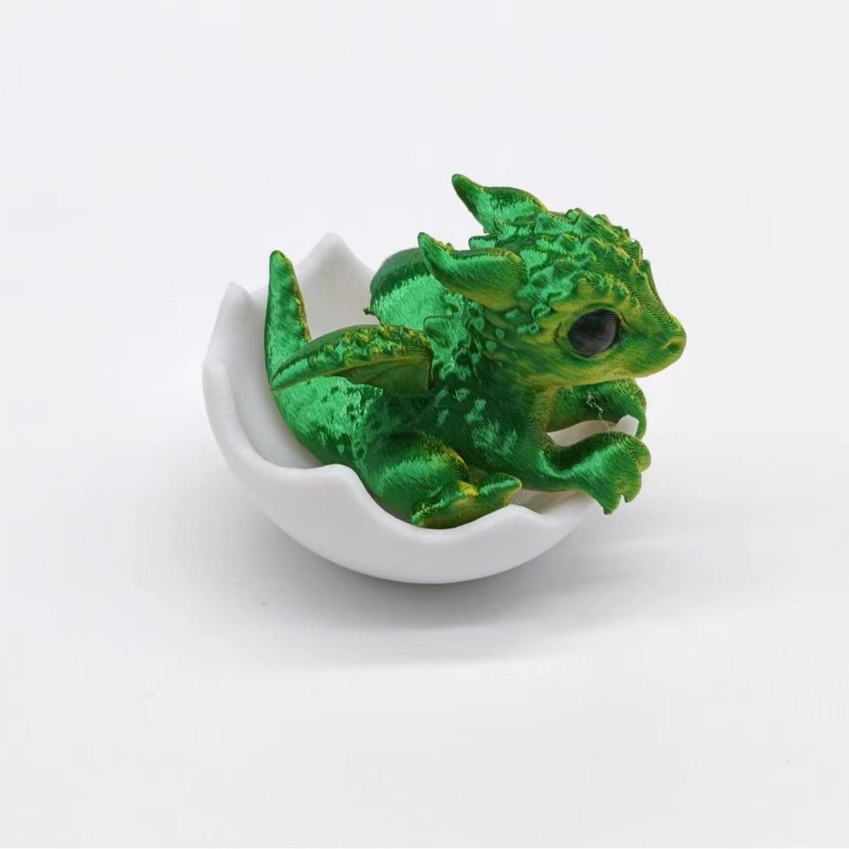 New 3D Mini Newborn Dragon In Egg Art Dragon Statue Miniature Of Dragon Hatching Dragon Newborn Dragon In Egg Desktop Ornament