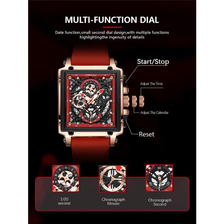CRRJU/2312 New Belt Men's Watch Watch Simple Business Personality Multi-functional Men's Calendar