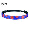 Girls Sports Headband Athletic Hair Band Elastic Headband with Basketball Pattern for Soccer Running Sweatband Sports Accessories