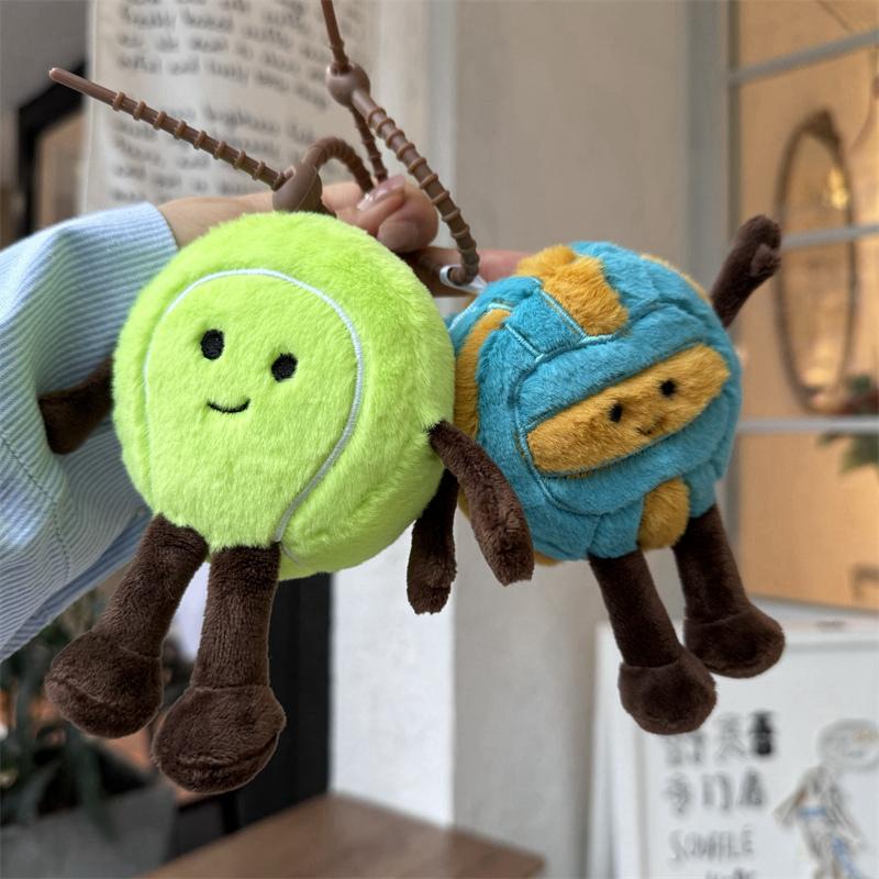 Kawaii Sports Ball Plush Keychain Coin Purse Football Basketball Tennis Baseball Stuffed Toy Cute Bag Decor Birthday Gifts Girl