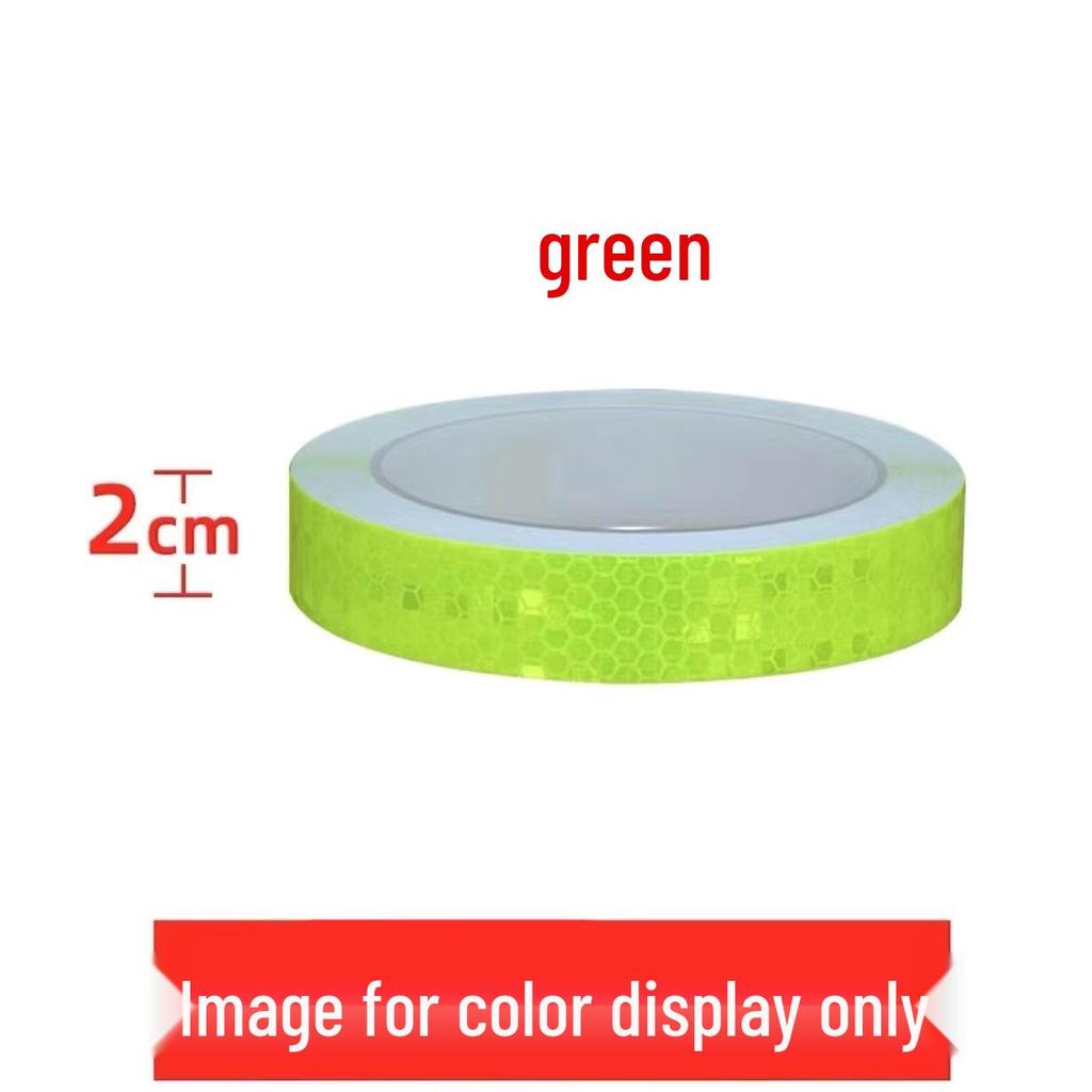 1cm Reflective Sticker for Bicycles, Cars, & Helmets - Luminous Warning Strip