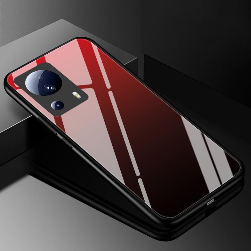 Tempered Glass Case for Xiaomi 13 Lite 5G Cover 13Lite Painted Hard Case for Xiaomi Mi 13 Lite Phone TPU Bumper Xiaomi13Lite