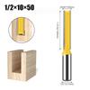 12mm 1/2inch Shank Router Bit Double Flute Long Straight Bits Grooving Bits Trimming Cutter Woodworking Milling Tools