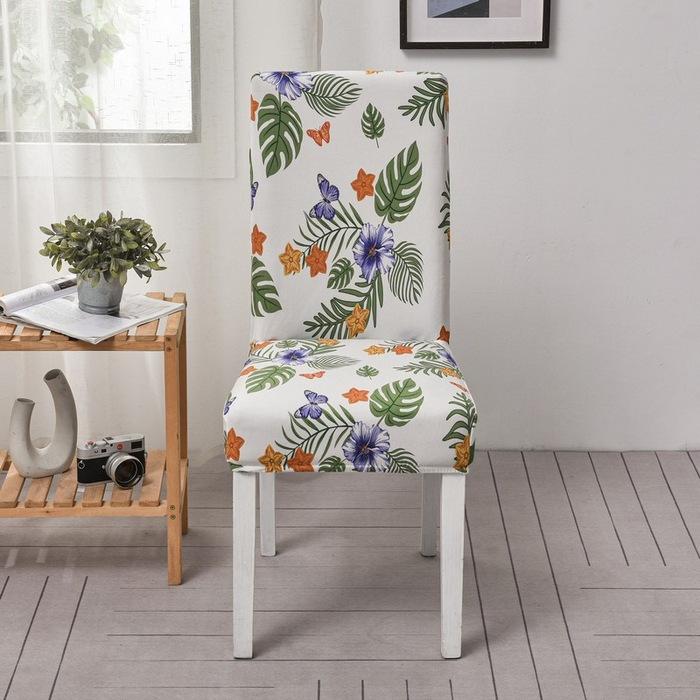 Chair Cover Universal Dining Table Chair Cover Household Banquet Chair Cover Elastic Back Chair Cover Color Matching Chair Cover