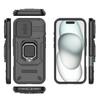 For iPhone 17 Case PC+TPU Kickstand Phone Protector with Lens Cover
