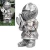 Medieval Crusader Knight Gnomes Guard Resin Ornament Outdoor Garden Decoration Statue#1