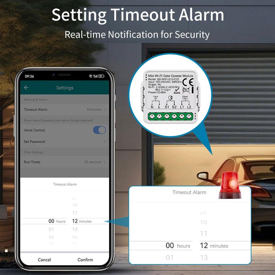 Tuya WiFi Zigbee Smart Garage Door Opener Controller 110V 240V Motorized Voice Control Gate Opener Module for Smart Life