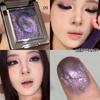 Paleta de Sombras de Ojos de Color Metálico con Brillo y Shimmer Impermeable Resistente al Sudor Fórmula Suave Difuminable para Festivales de Música Fiestas