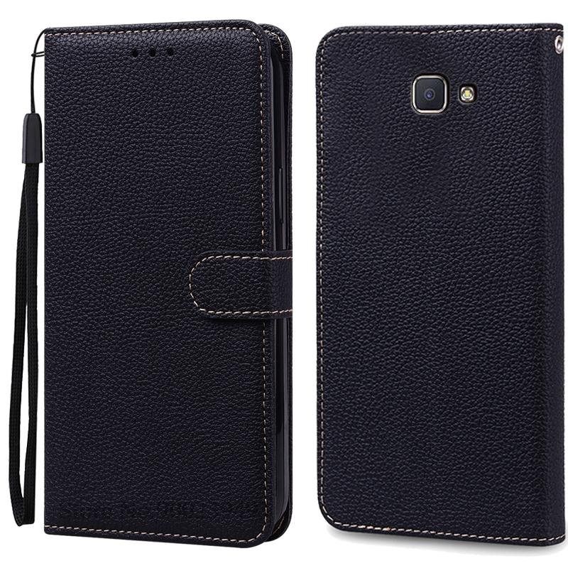 

Чехол J5 Prime для Samsung J5 Prime, кожаный чехол-кошелек, откидная крышка для Samsung Galaxy J5 Prime, чехол SM-G570F, чехол Fundas J5 Prime (G570F) чёрный