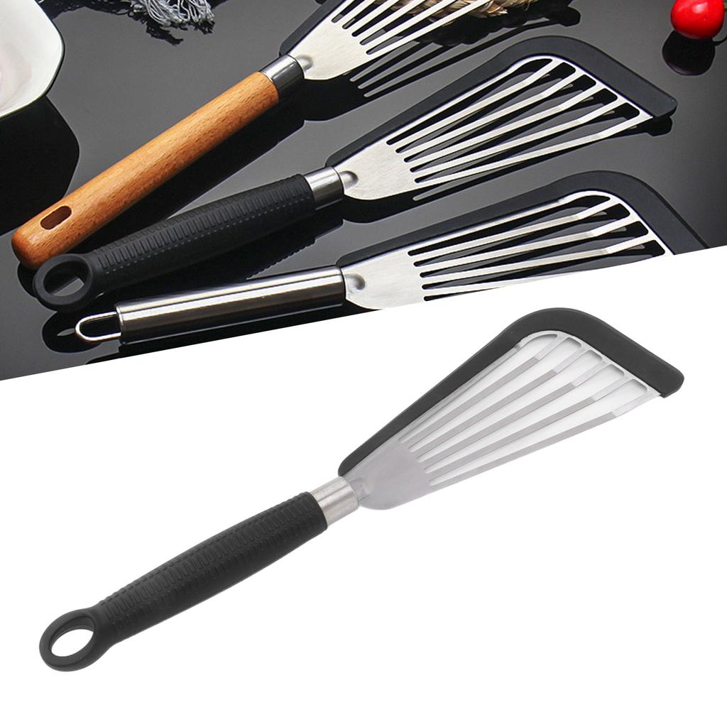 Silicone Fish Spatula Stainless Steel Slot Nonstick Coating Spatula for Frying Beefstk Egg