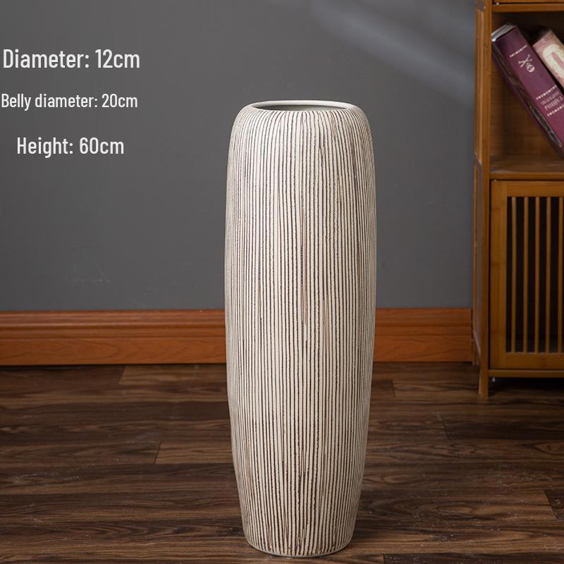 Ceramic Floor Vase for Living Room Dried Flower Arrangement - New Chinese Style Home Decor