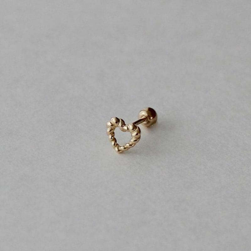 youngglow 14k heart knot line piercing