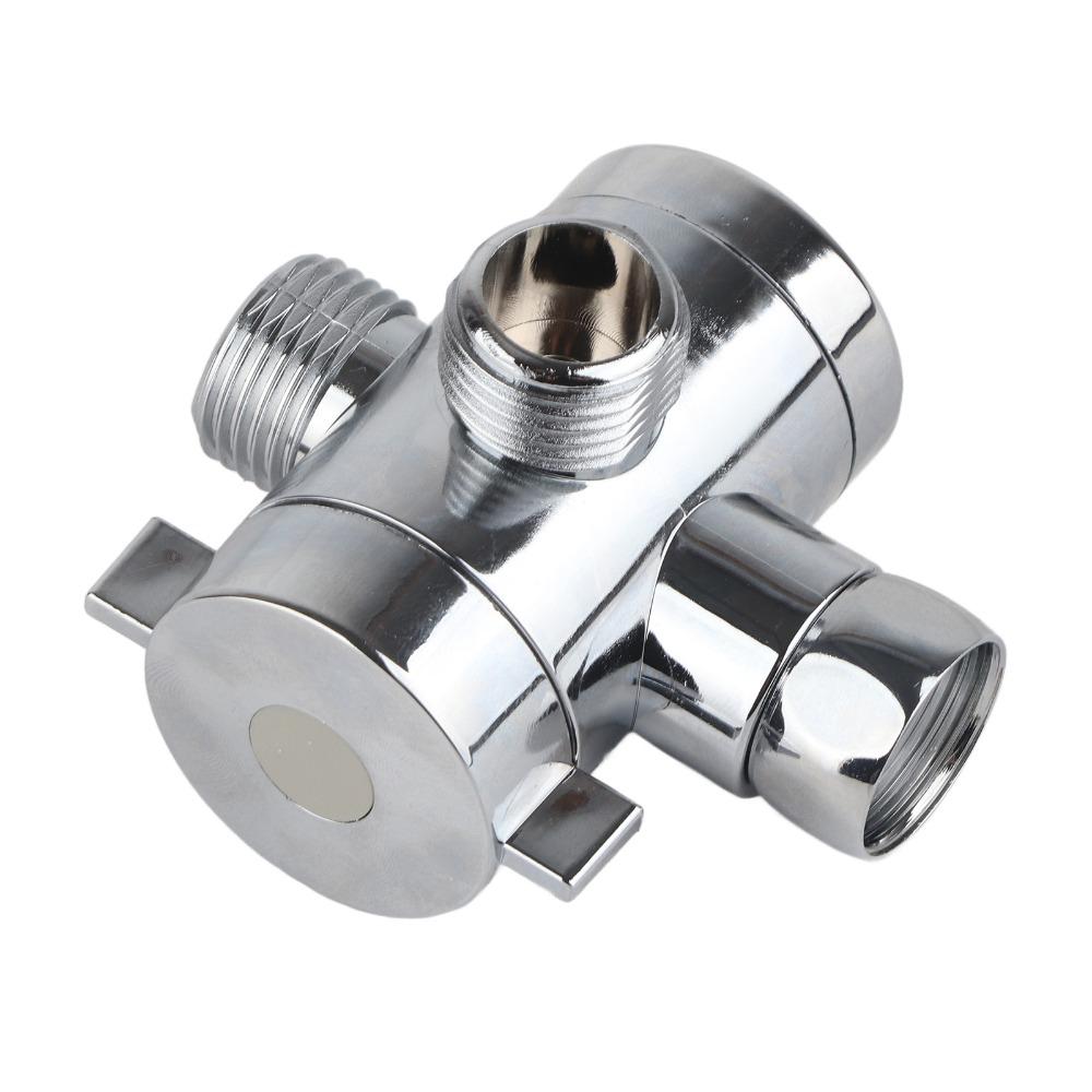 G1/2 Inch Thread Shower Diverter Valve Chrome Finished Bidet Diverter Valve  Bathroom  Use