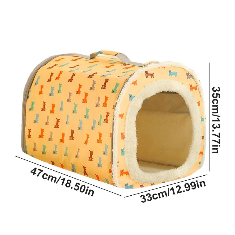 Cat Bed Cave Pet Bed House Ultra Soft Large Capacity Non Slip Soft Semi-Closed Cozy Pet Tent Bed With Removable Cushion Pillow