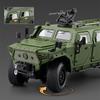 1/20 Alloy Military Explosion Proof Car Model Diecasts Metal Off-road Vehicles Tank Armored Car Model Sound Light Kids Toys Gift
