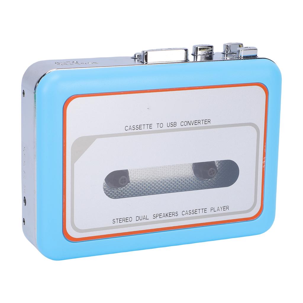 Cassette Tape Player USB Portable Cassette To MP3 Digital Converter with Built In Speaker and 3.5mm Headphone  