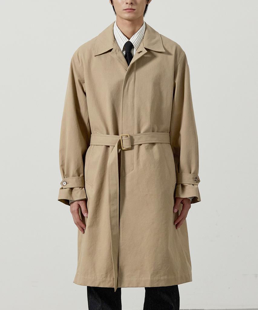 ASP Balmacaan Trench Coat - Dusty Beige