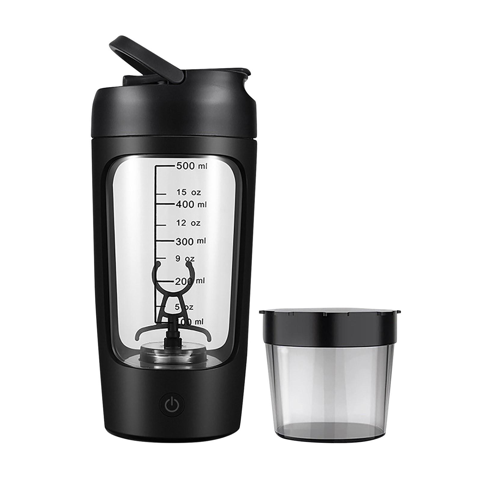 

Электрический шейкер, изготовленный из тритана - портативный миксер/перезаряжаемые через USB шейкеры для протеиновых коктейлей и коктейлей, заменяющих еду One Size чёрный