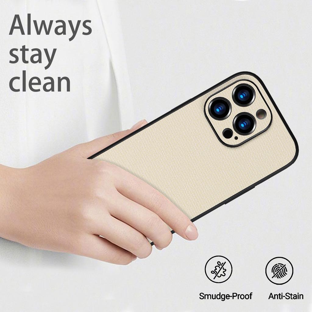 Suitable for iPhone14 mobile phone case 13Pro all-inclusive TPU cloth pattern anti-drop protective case 14plus solid color leather case