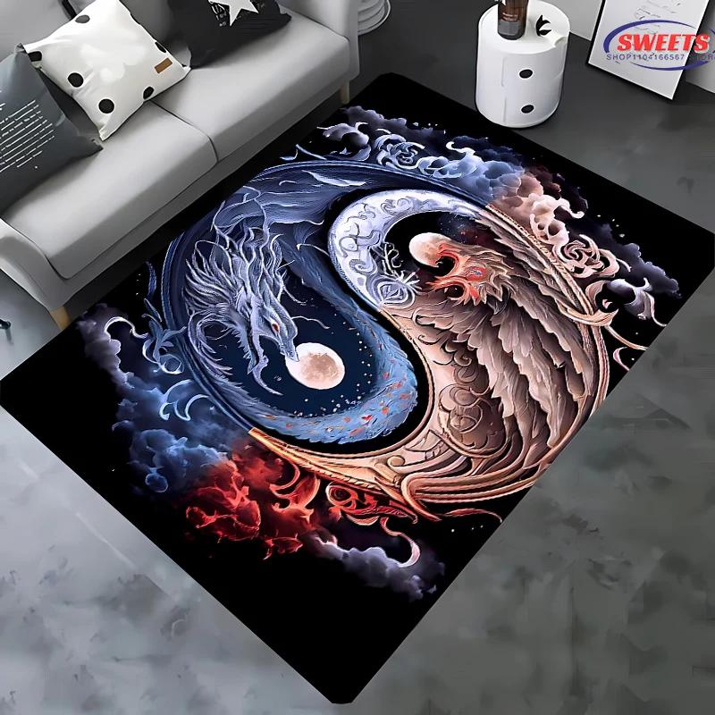 3D-Druck Dargon Teppich Neuerscheinung! Rutschfeste Schallisolierung, Teppich für Wohnzimmer, Schlafzimmer, Bürobereiche, Strapazierfähige Waschbare Matte