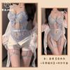 Sexy underwear original lace with leg rings onesie heavy industry embroidery flowers pure desire perspective