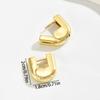 Wind Jewelry 18k Gold Lock U-shaped Design Geometric Earrings Versatile High-end Light Luxury Earrings NV