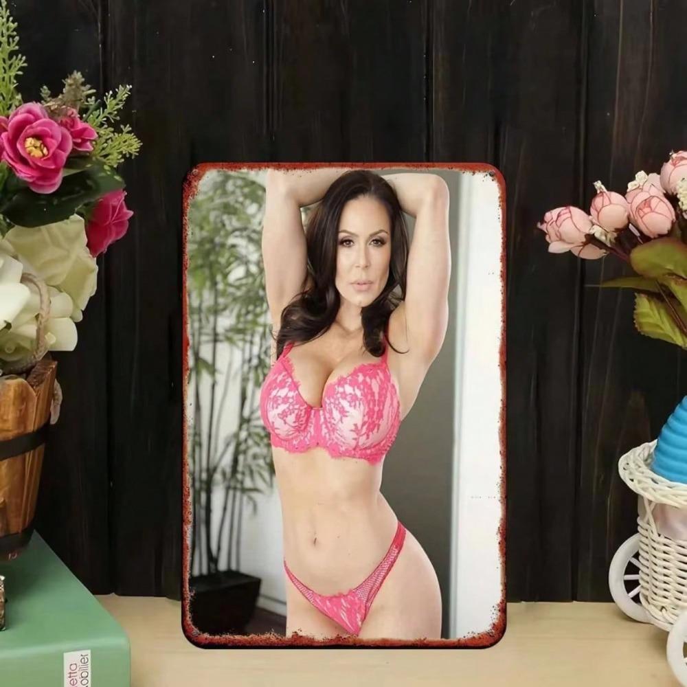 Sexy Pink Lace Lingerie Metal Tin Sign Bedroom Bar Garden Decor