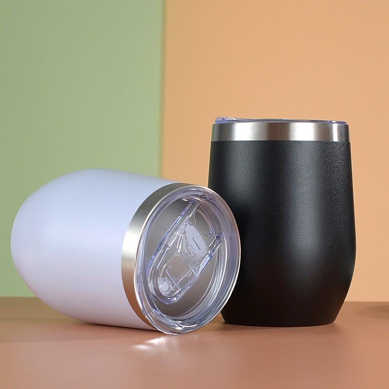 12oz Eggshell Cup Stainless Steel Thermos Bottle Portable Coffee Cups Water Bottle Travel Household Office School Drinking Tools