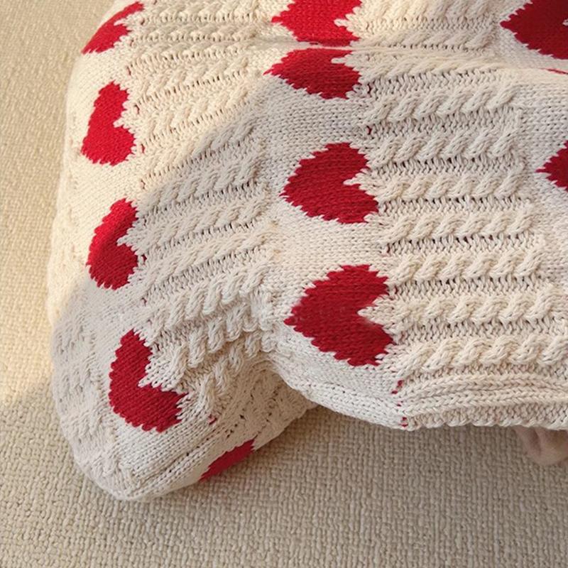 Knitted Love Pattern Tote Bag Stylish Woven Handbag Shoulder Bag for Women Party Work Travel Underarm Bag Outdoor