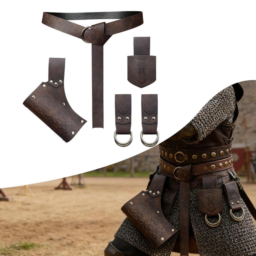 Medieval Knight Belt Set Pirate Cosplay for Adults Carnival