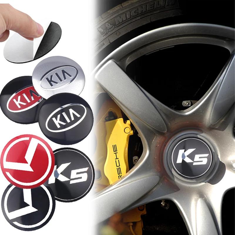 56mm Car Aluminum Logo Wheel Center Hub Cap Badge Sticker Accessories For Kia Sorento Rio Ceed Sportage Cerato Soul Picanto Niro