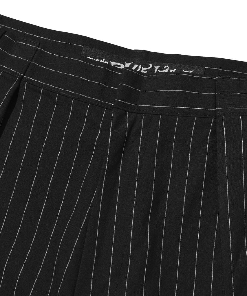 Seuweideu Wide Stripe Slacks [Black]