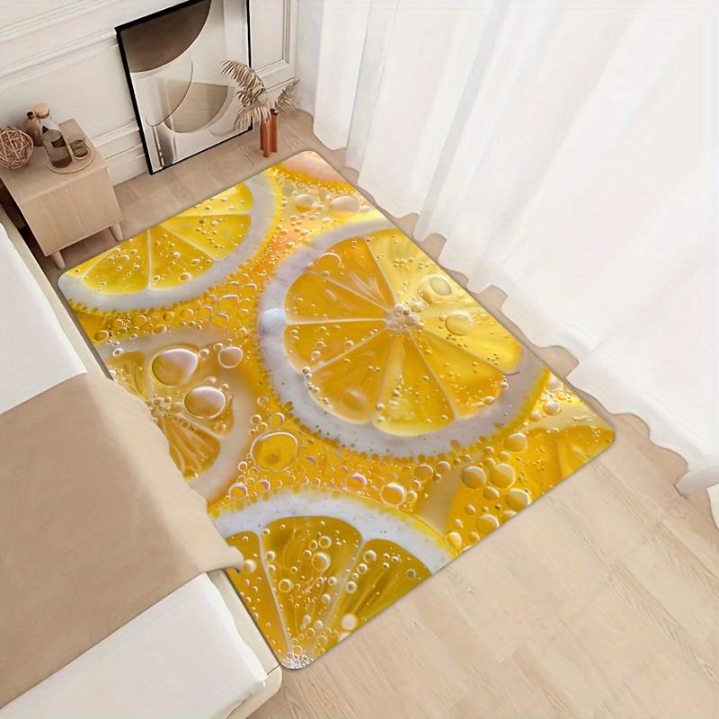 1Pcs Anti Fatigue Kitchen Rugs,  Lemon Fresh  Print Waterproof Non-Slip Thick Cushioned Kitchen Mat Heavy Duty Comfort Standing Mat for Kitchen