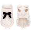 New Fashion Pet Dog Sequin Bow Princess Coat Keep Warm Dog Clothing