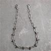 Trendy Punk Hip-Hop Leather Belt Waist Chain for Men And Women Silver Metal Pants Chain Accessory for Jeans