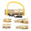 6PCS RV Quick Connect Adapter Fittings 1 4in Brass Shutoff Valve Kit for Trailers Motorhome Camping Vehicle