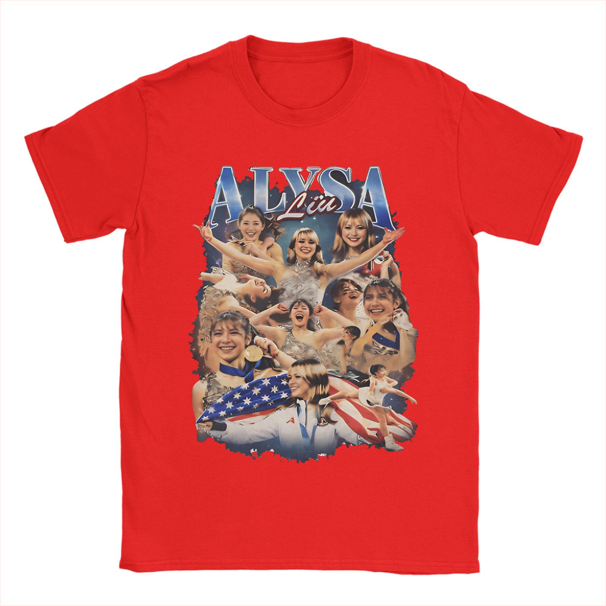 FIGURE SKATING QUEEN ALYSA LIU Printed T Shirt for Unisex Women  100 Cotton  Tee Shirt Clothes S
